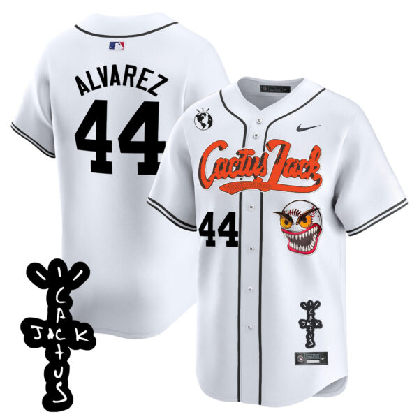 Men's Houston Astros Cactus Jack Patch Vapor Premier Limited Jersey - Stitched - Image 15