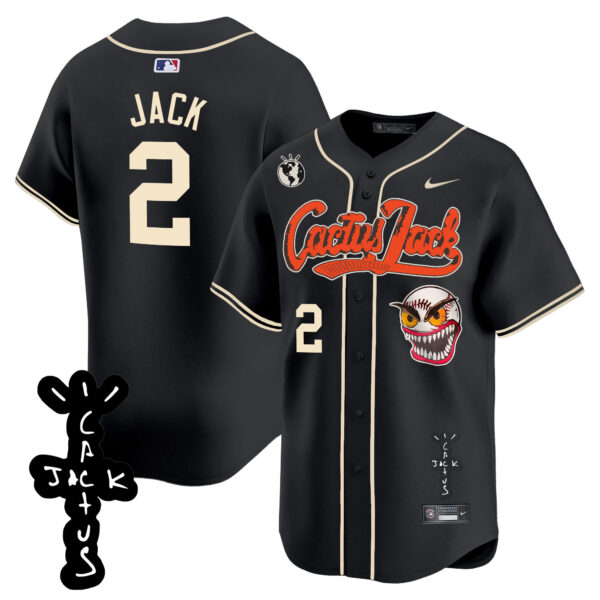 Men's Houston Astros Cactus Jack Patch Vapor Premier Limited Jersey - Stitched - Image 20