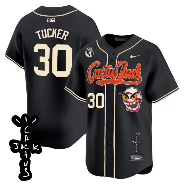 Men's Houston Astros Cactus Jack Patch Vapor Premier Limited Jersey - Stitched - Image 26