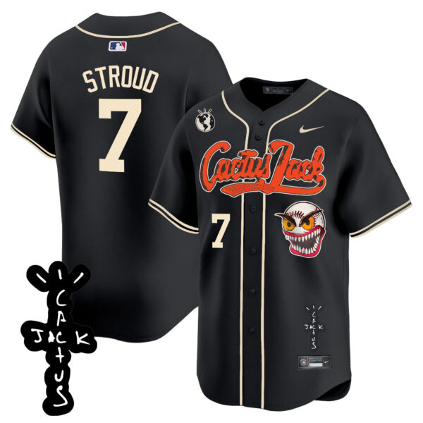 Men's Houston Astros Cactus Jack Patch Vapor Premier Limited Jersey - Stitched - Image 19