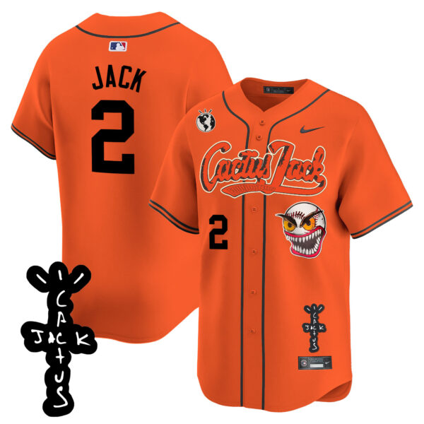 Men's Houston Astros Cactus Jack Patch Vapor Premier Limited Jersey - Stitched - Image 29