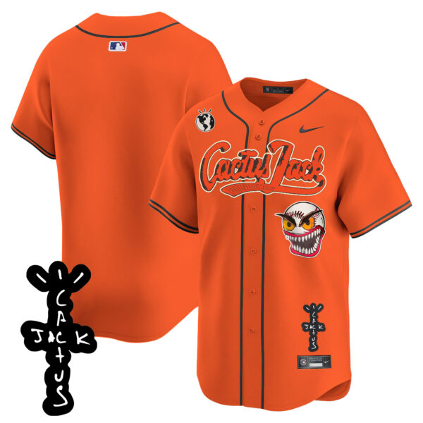 Men's Houston Astros Cactus Jack Patch Vapor Premier Limited Jersey - Stitched - Image 36
