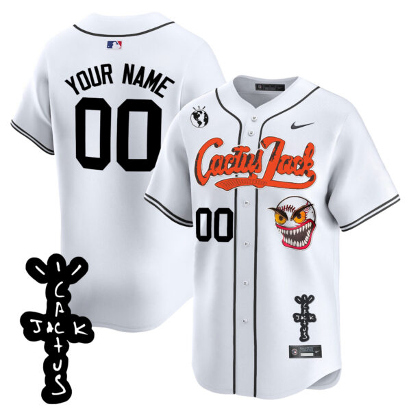 Houston Astros Cactus Jack Patch Vapor Premier Limited Custom Jersey - Stitched - Image 2