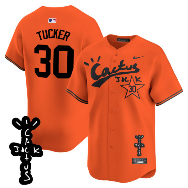 Men's Houston Astros Cactus Jack Patch Vapor Premier Limited Jersey V2 - Stitched - Image 35