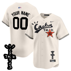Houston Astros Cactus Jack Patch Vapor Premier Limited Custom Jersey V2 - Stitched