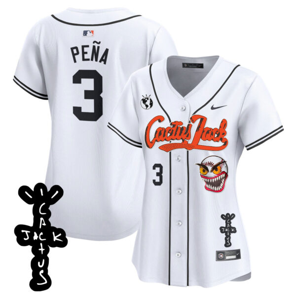 Women's Houston Astros Cactus Jack Patch Vapor Premier Limited Jersey - Stitched - Image 12