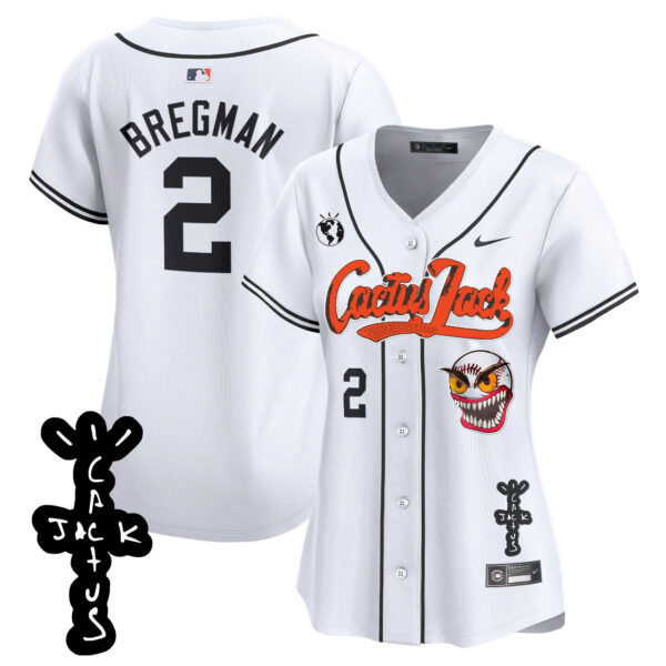 Women's Houston Astros Cactus Jack Patch Vapor Premier Limited Jersey - Stitched - Image 13