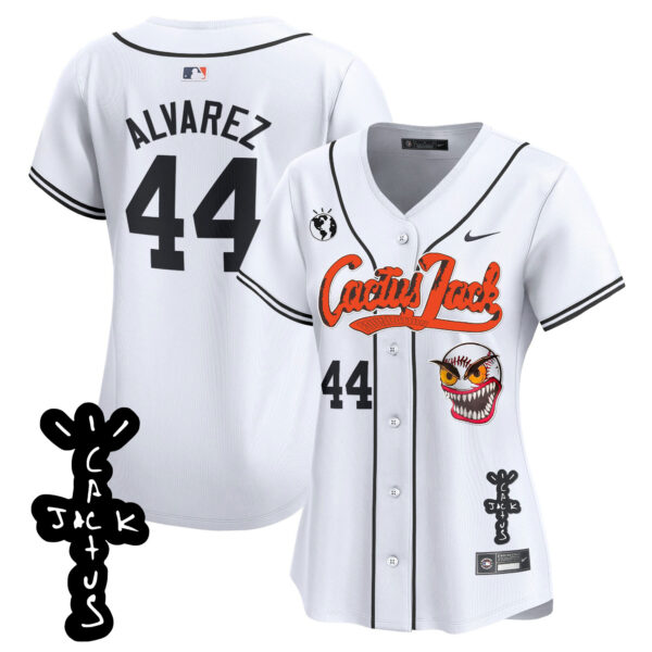 Women's Houston Astros Cactus Jack Patch Vapor Premier Limited Jersey - Stitched - Image 15