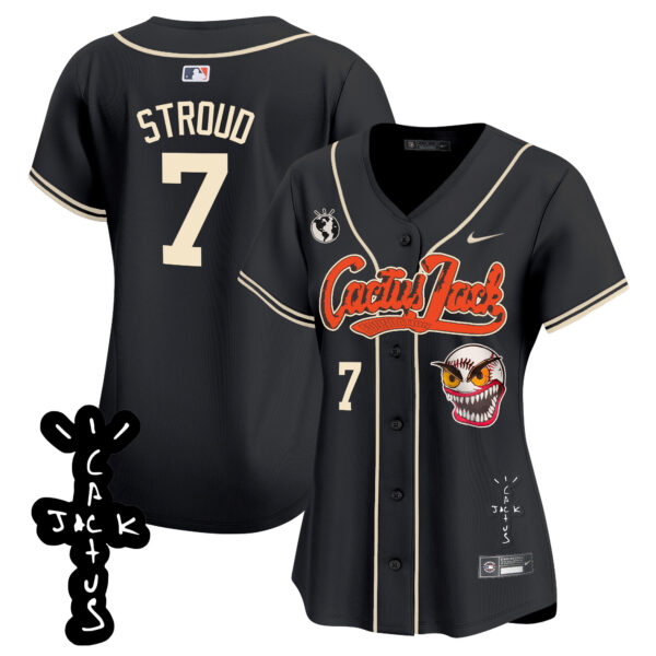 Women's Houston Astros Cactus Jack Patch Vapor Premier Limited Jersey - Stitched - Image 19