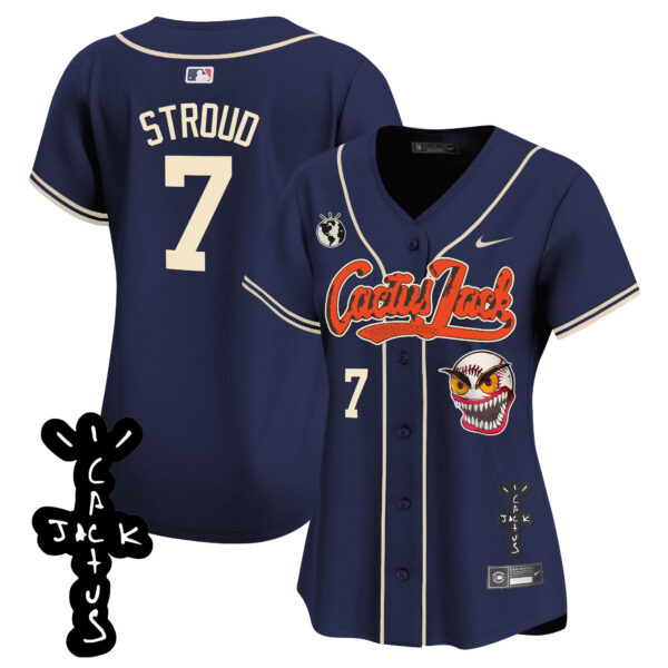 Women's Houston Astros Cactus Jack Patch Vapor Premier Limited Jersey - Stitched - Image 37