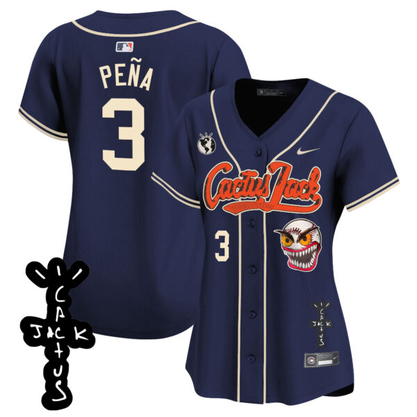 Women's Houston Astros Cactus Jack Patch Vapor Premier Limited Jersey - Stitched - Image 39