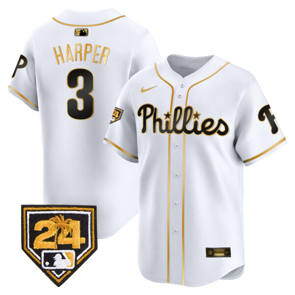 Men's Phillies 2024 Spring Training Patch Vapor Premier Limited Jersey - All Stitched - Image 10