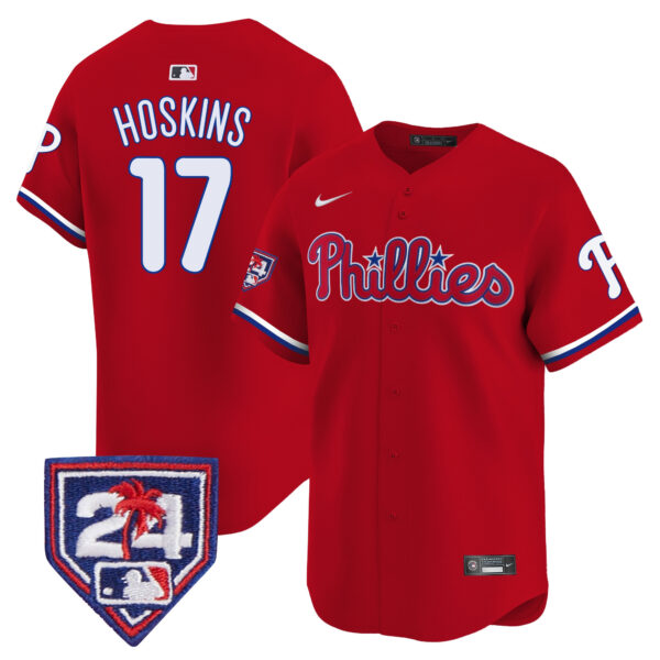 Men's Phillies 2024 Spring Training Patch Vapor Premier Limited Jersey - All Stitched - Image 21