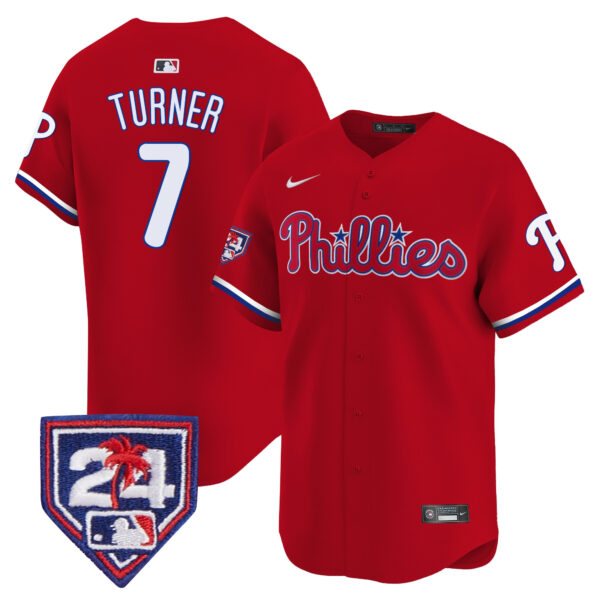 Men's Phillies 2024 Spring Training Patch Vapor Premier Limited Jersey - All Stitched - Image 22