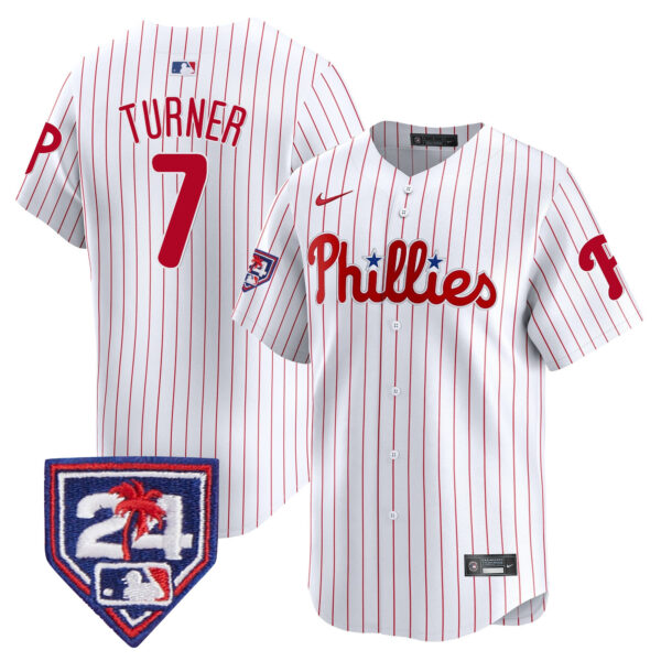 Men's Phillies 2024 Spring Training Patch Vapor Premier Limited Jersey - All Stitched - Image 31