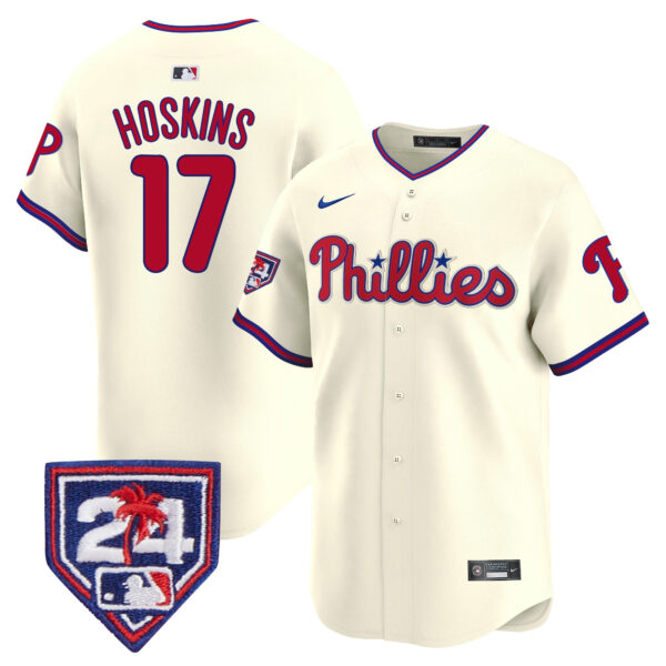 Men's Phillies 2024 Spring Training Patch Vapor Premier Limited Jersey - All Stitched - Image 39