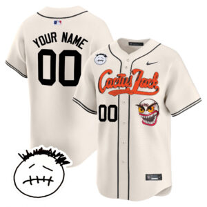 Houston Astros Cactus Jack Patch Vapor Premier Limited Custom Jersey V3 - Stitched