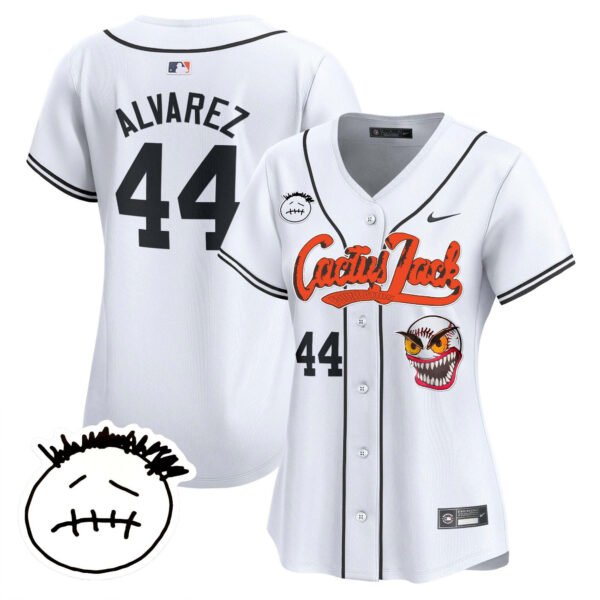 Women's Houston Astros Cactus Jack Patch Vapor Premier Limited Jersey V3 - Stitched - Image 15