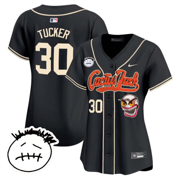 Women's Houston Astros Cactus Jack Patch Vapor Premier Limited Jersey V3 - Stitched - Image 26