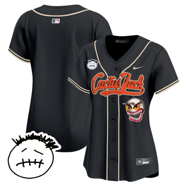 Women's Houston Astros Cactus Jack Patch Vapor Premier Limited Jersey V3 - Stitched - Image 27