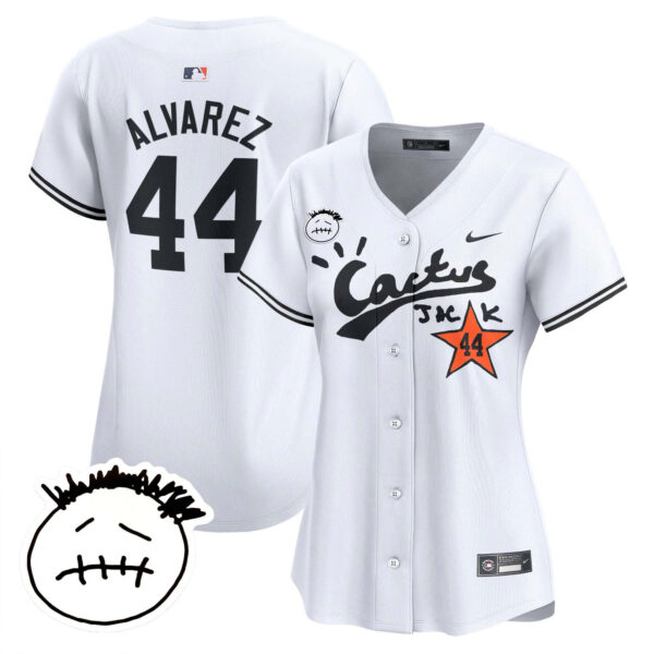 Women's Houston Astros Cactus Jack Patch Vapor Premier Limited Jersey V4 - Stitched - Image 15