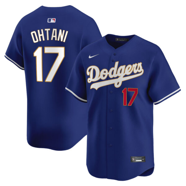 Men's Los Angeles Dodgers Gold Trim Vapor Premier Limited Jersey - All Stitched - Image 11