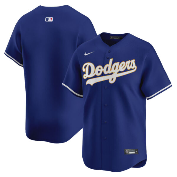 Men's Los Angeles Dodgers Gold Trim Vapor Premier Limited Jersey - All Stitched - Image 20