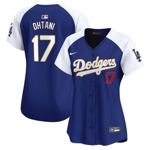 Women's Dodgers Gold Trim Vapor Premier Limited Jersey - All Stitched - Image 31