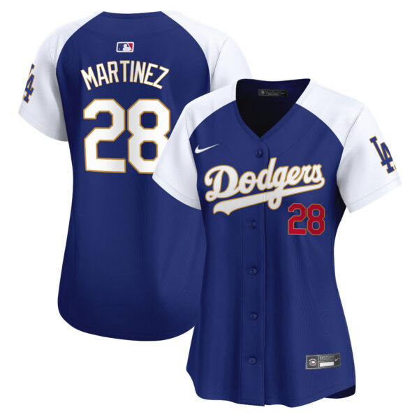 Women's Dodgers Gold Trim Vapor Premier Limited Jersey - All Stitched - Image 36