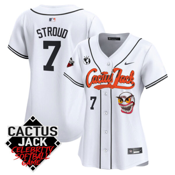 Women's Astros Cactus Jack Celebrity Softball Game Patch Vapor Premier Limited Jersey - All Stitched - Image 10