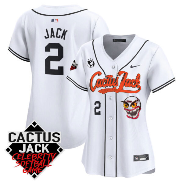 Women's Astros Cactus Jack Celebrity Softball Game Patch Vapor Premier Limited Jersey - All Stitched - Image 11