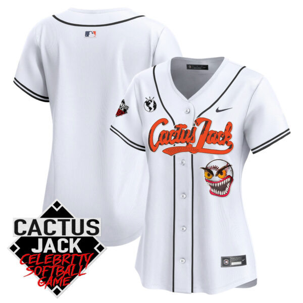 Women's Astros Cactus Jack Celebrity Softball Game Patch Vapor Premier Limited Jersey - All Stitched - Image 18