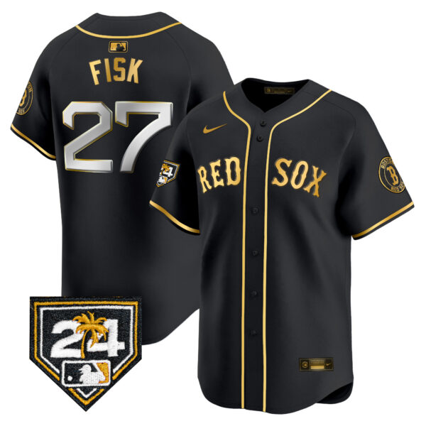 Men's Boston Red Sox 2024 Spring Training Patch Vapor Premier Limited Jersey - All Stitched - Image 5