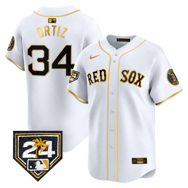 Men's Boston Red Sox 2024 Spring Training Patch Vapor Premier Limited Jersey - All Stitched - Image 9