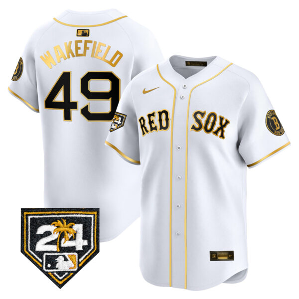 Men's Boston Red Sox 2024 Spring Training Patch Vapor Premier Limited Jersey - All Stitched - Image 10
