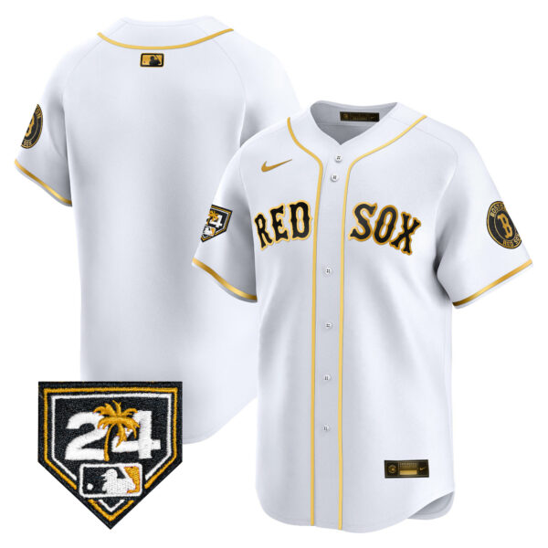 Men's Boston Red Sox 2024 Spring Training Patch Vapor Premier Limited Jersey - All Stitched - Image 14
