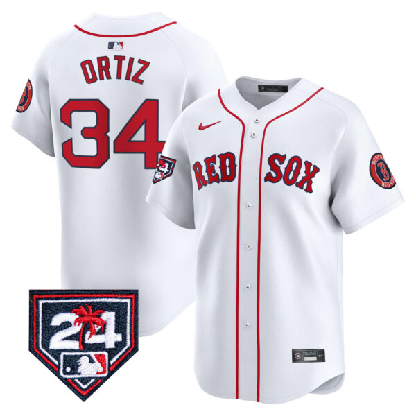 Men's Boston Red Sox 2024 Spring Training Patch Vapor Premier Limited Jersey - All Stitched - Image 23
