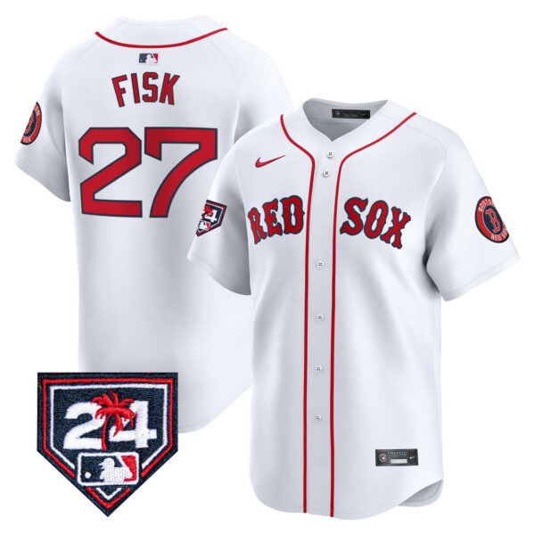 Men's Boston Red Sox 2024 Spring Training Patch Vapor Premier Limited Jersey - All Stitched - Image 26