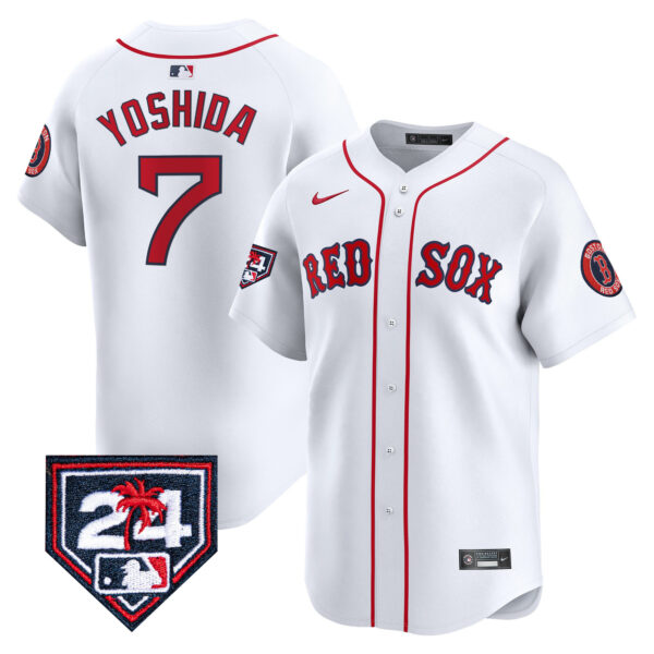 Men's Boston Red Sox 2024 Spring Training Patch Vapor Premier Limited Jersey - All Stitched - Image 27