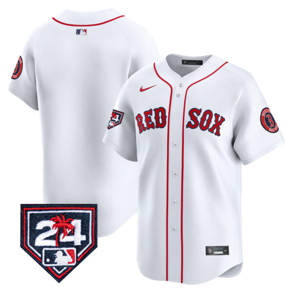 Men's Boston Red Sox 2024 Spring Training Patch Vapor Premier Limited Jersey - All Stitched - Image 28
