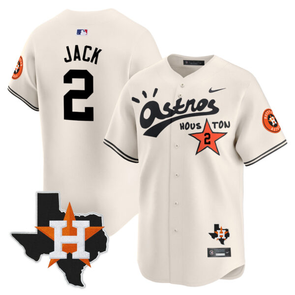 Men's Houston Astros Cactus Jack Style Vapor Premier Limited Jersey - Stitched - Image 2