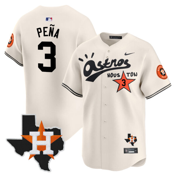 Men's Houston Astros Cactus Jack Style Vapor Premier Limited Jersey - Stitched - Image 3