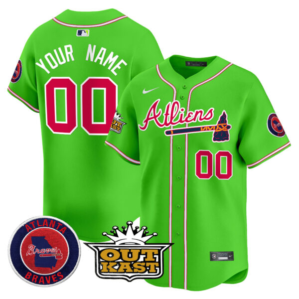 Atlanta Braves Atliens Vapor Premier Limited Custom Jersey - All Stitched - Image 2