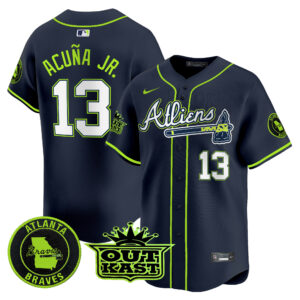 Men's Atlanta Braves Atliens Vapor Premier Limited Jersey - All Stitched