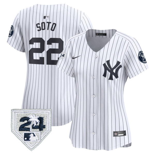 Women's New York Yankees 2024 Spring Training Patch Vapor Premier Limited Jersey V2 - All Stitched - Image 22