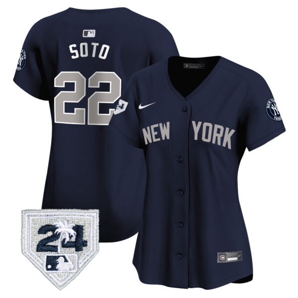Women's New York Yankees 2024 Spring Training Patch Vapor Premier Limited Jersey V2 - All Stitched - Image 38