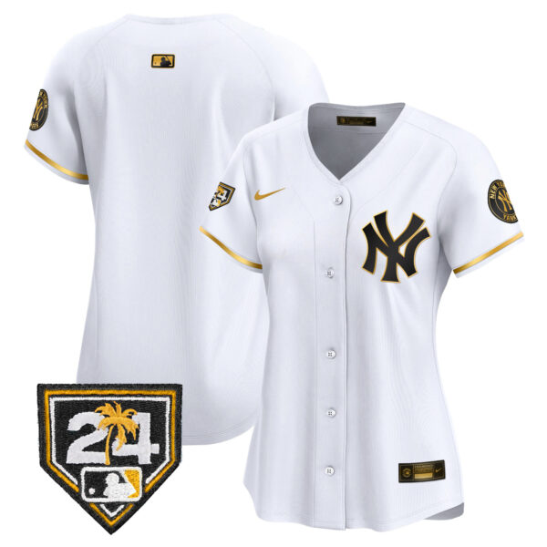 Women's New York Yankees 2024 Spring Training Patch Vapor Premier Limited Jersey V2 - All Stitched - Image 16