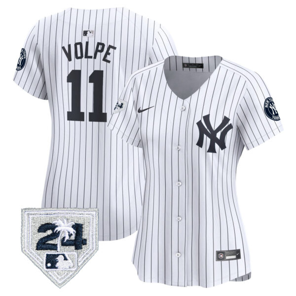 Women's New York Yankees 2024 Spring Training Patch Vapor Premier Limited Jersey V2 - All Stitched - Image 18