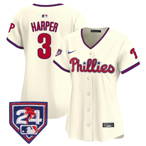 Women's Phillies 2024 Spring Training Patch Vapor Premier Limited Jersey - All Stitched - Image 21