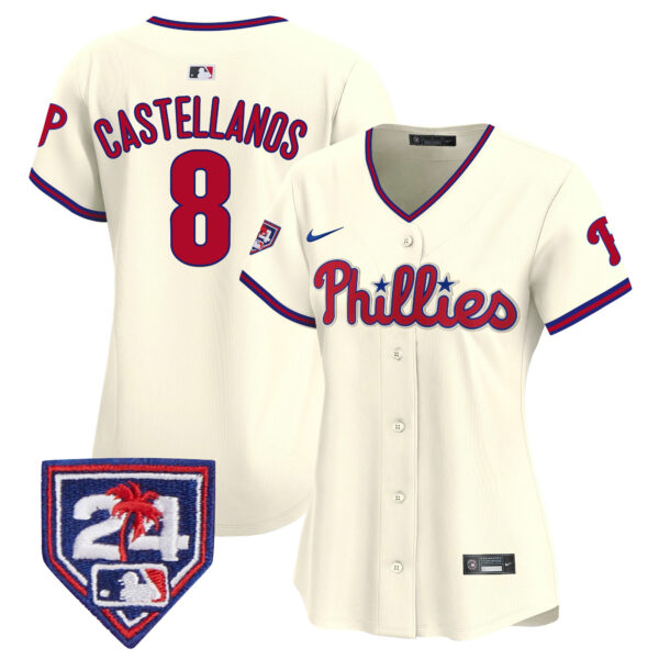 Women's Phillies 2024 Spring Training Patch Vapor Premier Limited Jersey - All Stitched - Image 23